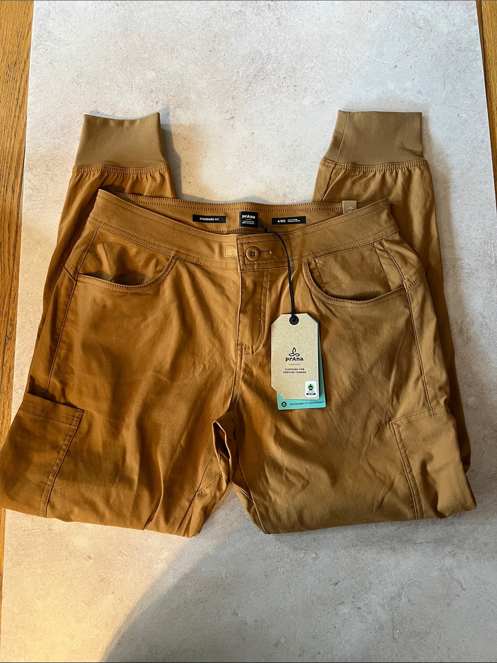 Prana Women’s Halle Joggers II with Elastic Cuffs and Cargo Pockets.